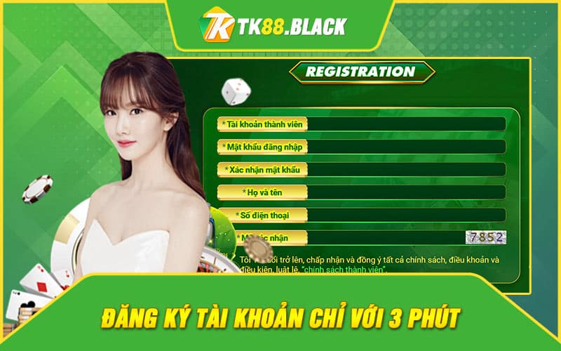 Đăng ký tài khoản chỉ với 3 phút